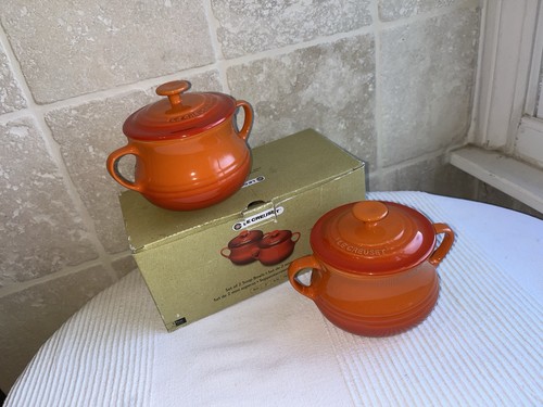 Creuset pair soup bowls - le,