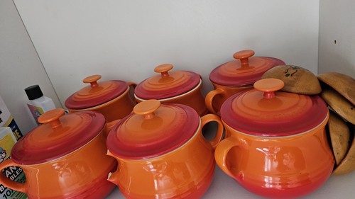 Creuset soup bowls with - soup,